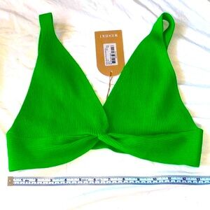 Meshki Emerald Twist Front Crop Top
